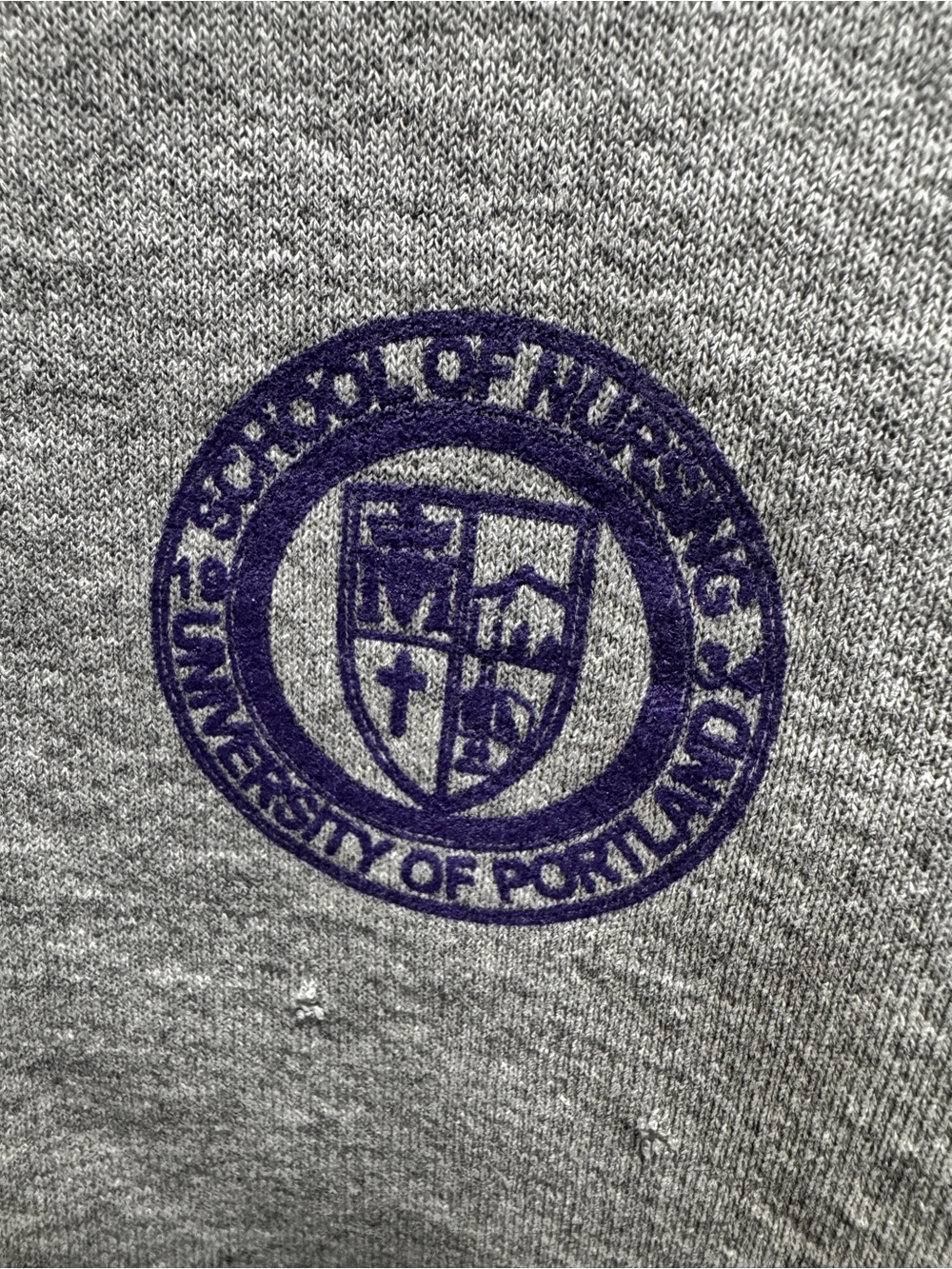 M.J. Soffe University of Portland Gray Full-Zip Hoodie Mens size Large - Picture 3 of 4